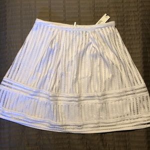 White A Line Pleated Skirt Size 14